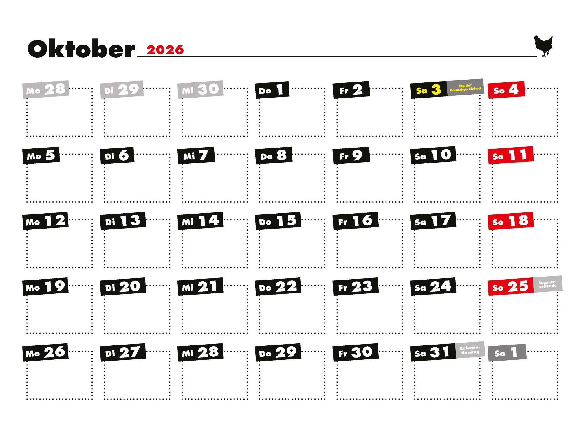 Bild: 9783966649919 | Kalender Hühner Memes 2026 Eintragkalender | Tierischer Hühner-Spaß
