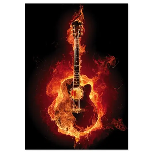 Cover: 9120050810020 | Postcard Fire Guitar (10 pcs) | Postkarte | Vienna World
