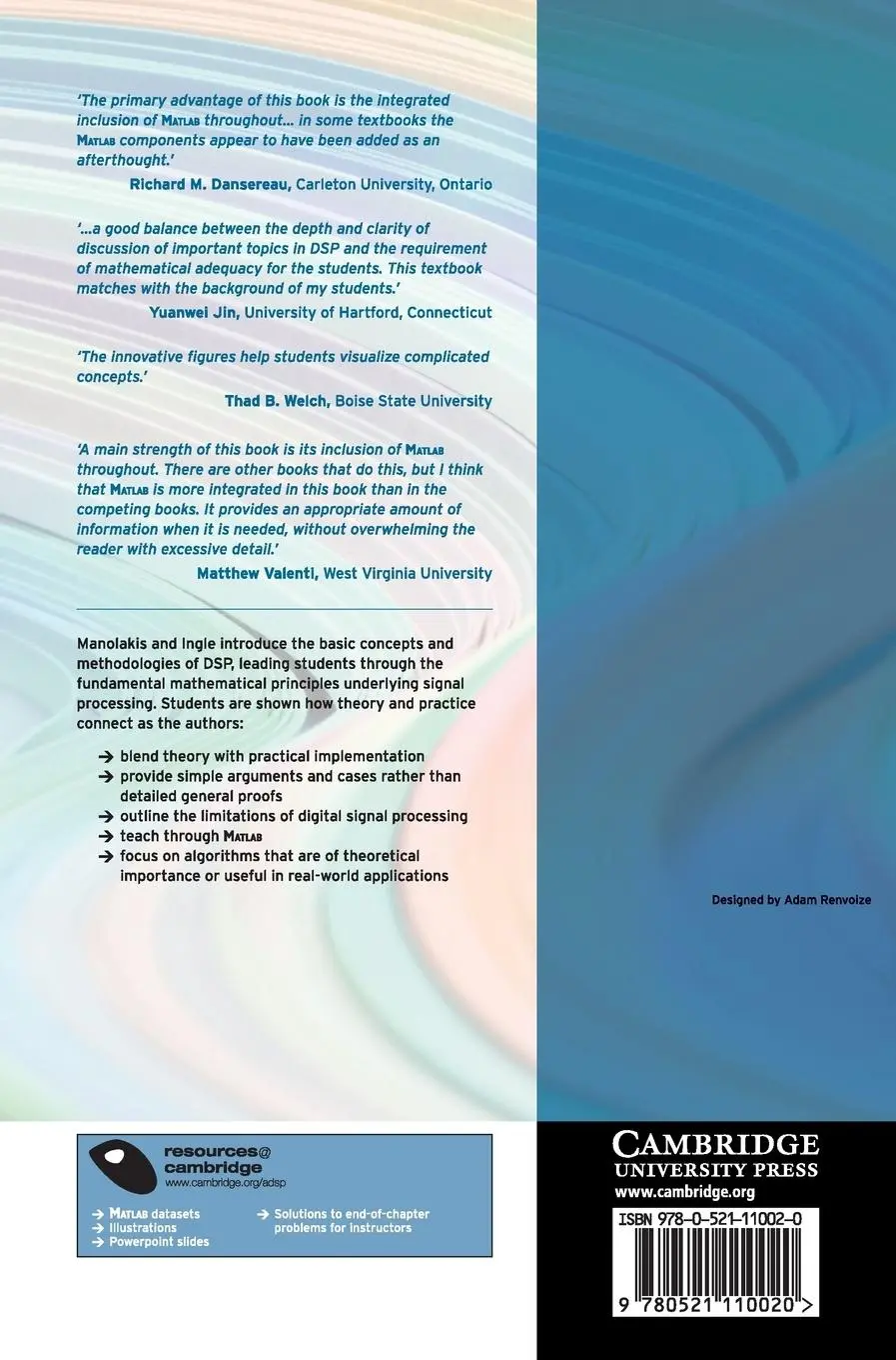 Rückseite: 9780521110020 | Applied Digital Signal Processing | Dimitris G. Manolakis (u. a.)