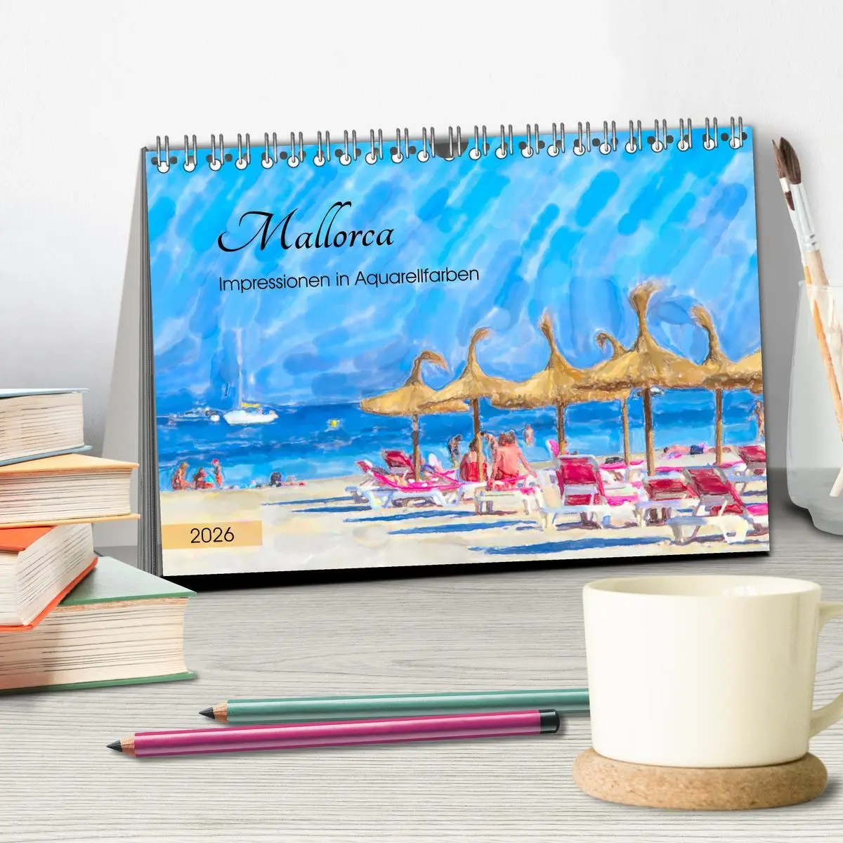 Bild: 9783457700020 | Mallorca - Impressionen in Aquarellfarben (Tischkalender 2026 DIN...