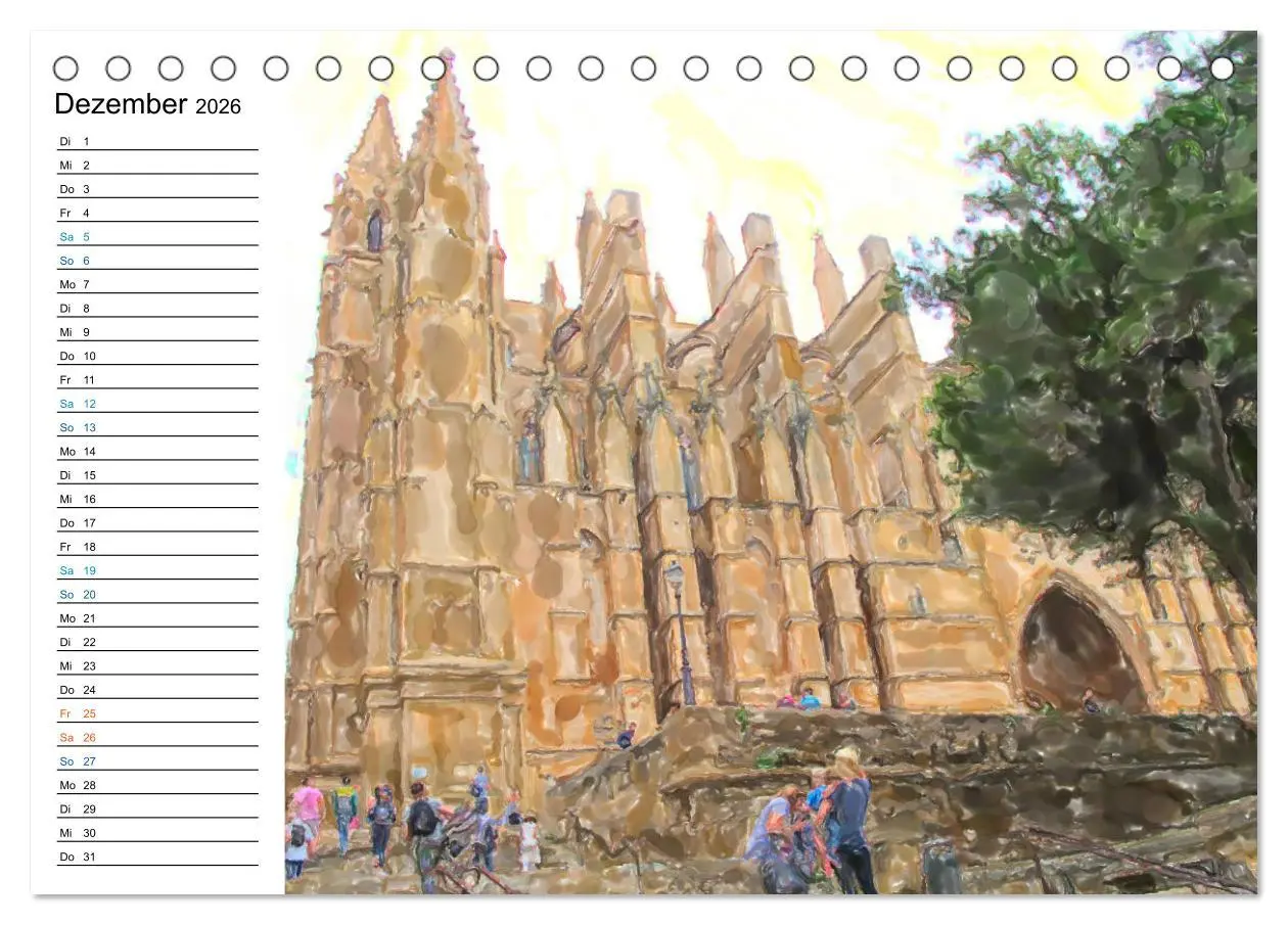 Bild: 9783457700020 | Mallorca - Impressionen in Aquarellfarben (Tischkalender 2026 DIN...