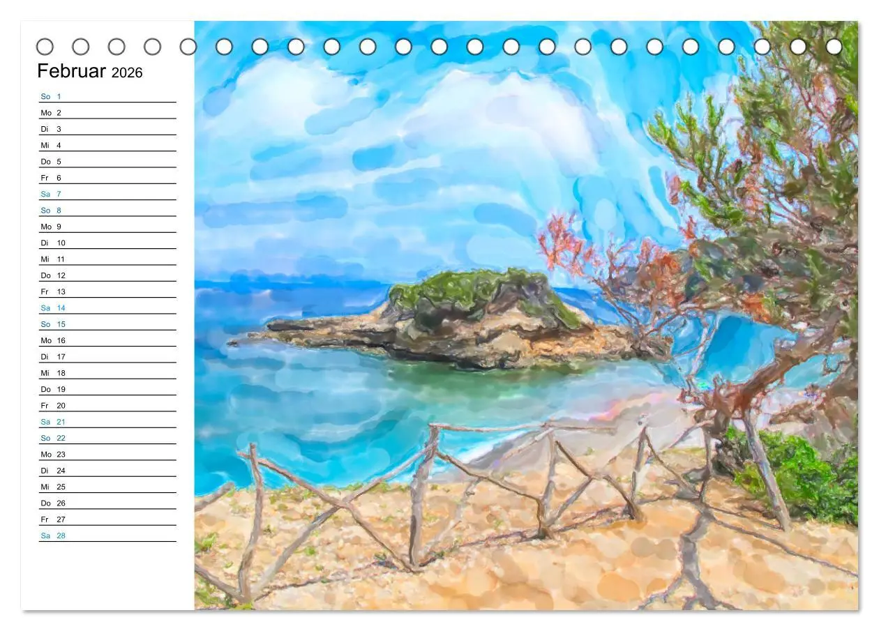 Bild: 9783457700020 | Mallorca - Impressionen in Aquarellfarben (Tischkalender 2026 DIN...