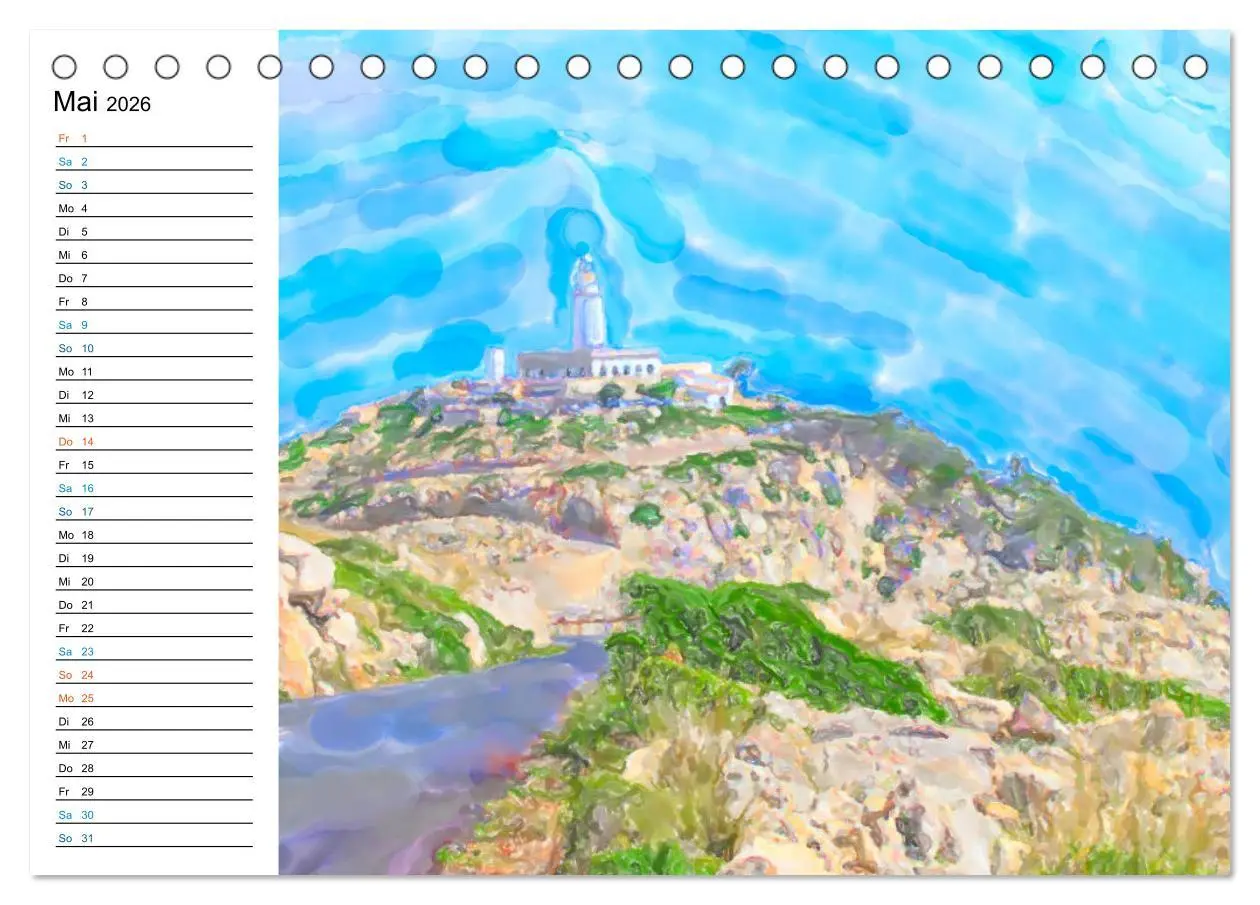 Bild: 9783457700020 | Mallorca - Impressionen in Aquarellfarben (Tischkalender 2026 DIN...
