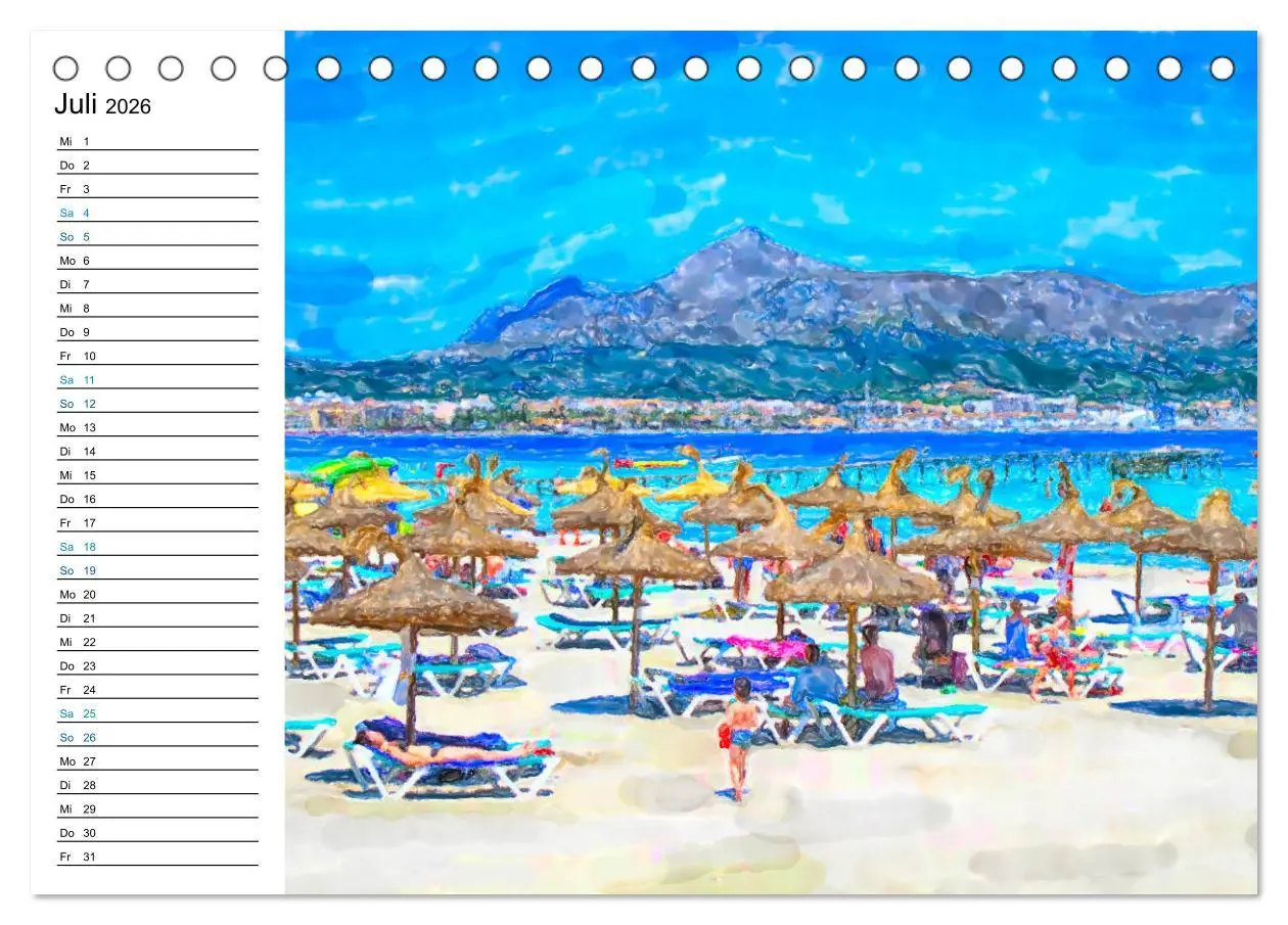 Bild: 9783457700020 | Mallorca - Impressionen in Aquarellfarben (Tischkalender 2026 DIN...