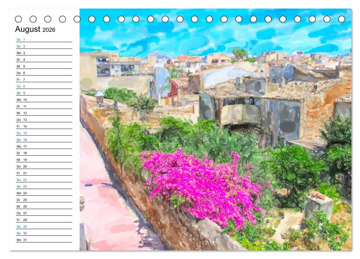 Bild: 9783457700020 | Mallorca - Impressionen in Aquarellfarben (Tischkalender 2026 DIN...