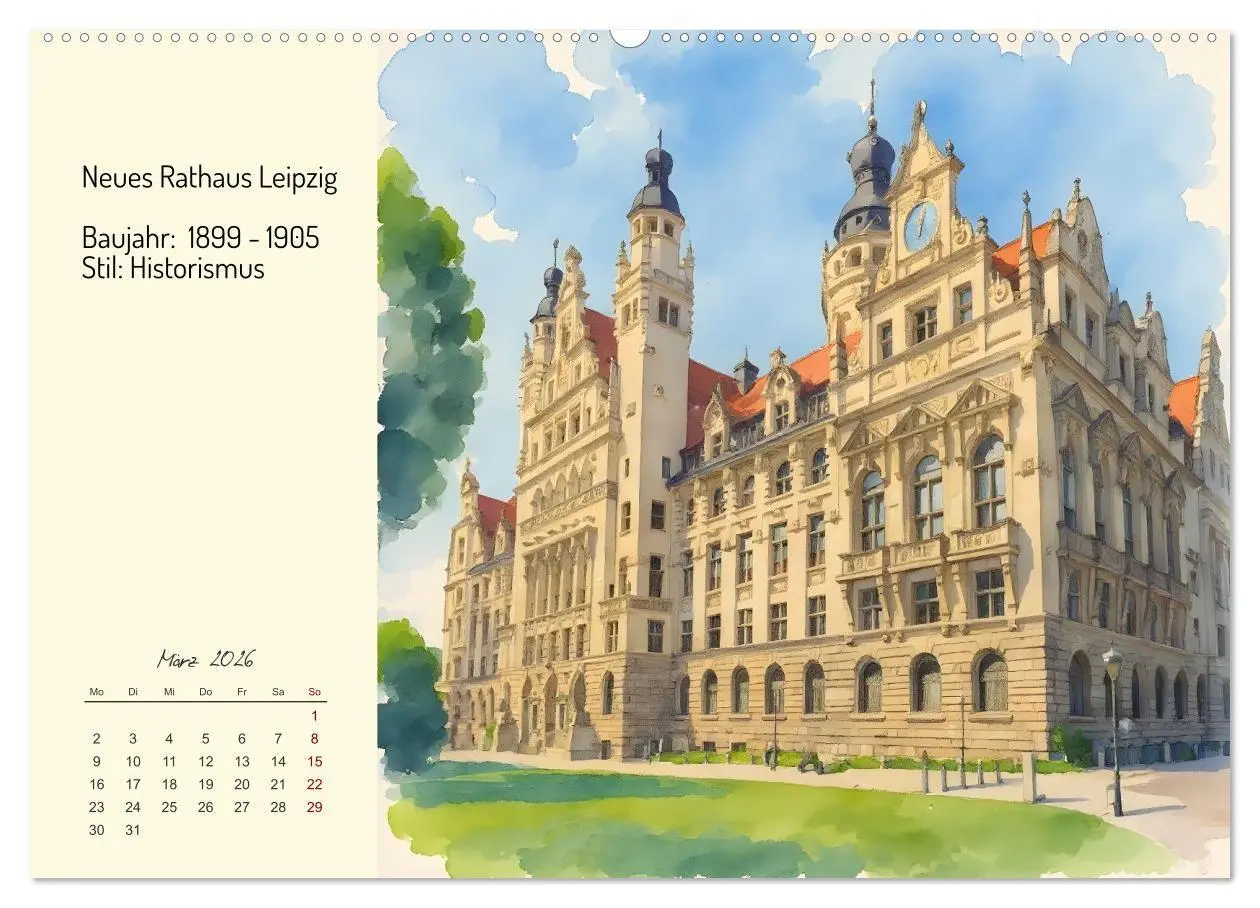 Bild: 9783516720020 | Prunkvolle deutsche Rathäuser (Wandkalender 2026 DIN A2 quer),...