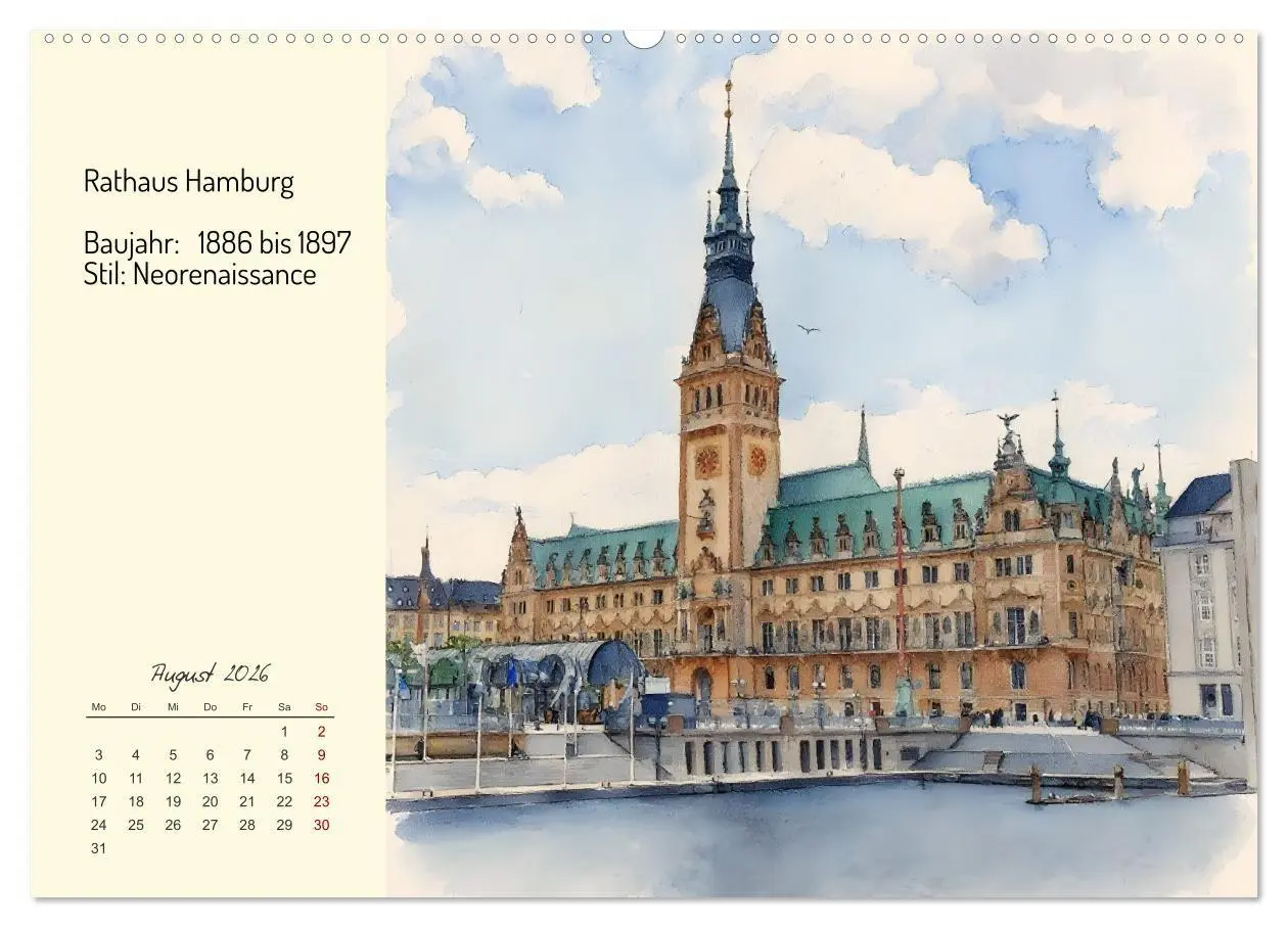 Bild: 9783516720020 | Prunkvolle deutsche Rathäuser (Wandkalender 2026 DIN A2 quer),...