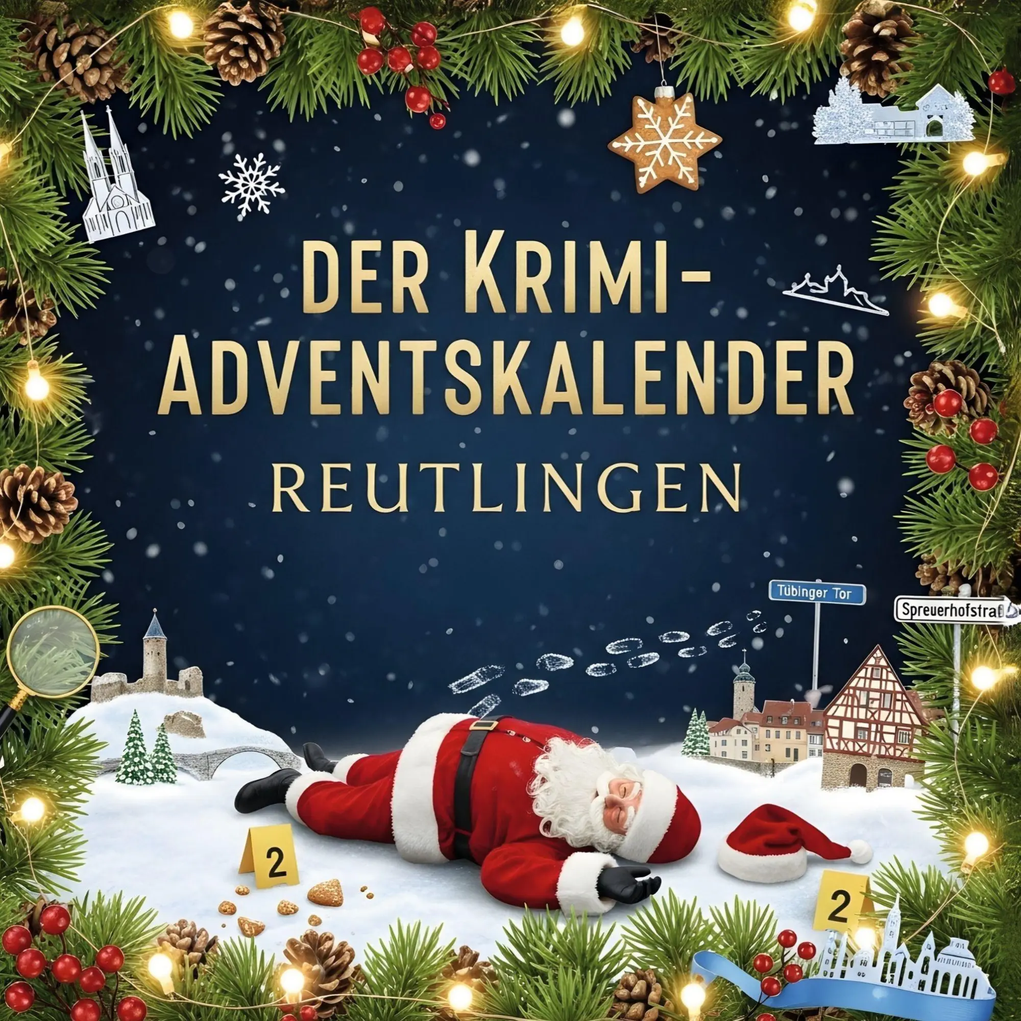 Cover: 9783695300020 | Der Krimi-Adventskalender Reutlingen | Mordsverdächtig in 24 Akten