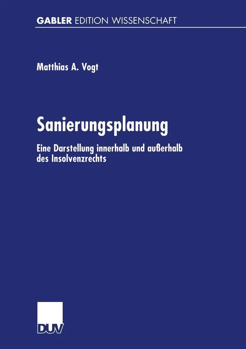 Cover: 9783824470020 | Sanierungsplanung | Mathias A Vogt | Taschenbuch | xix | Deutsch