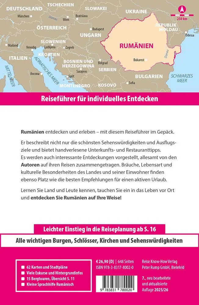 Bild: 9783831780020 | Reise Know-How Reiseführer Rumänien | mit 15 Bergwanderungen | Buch