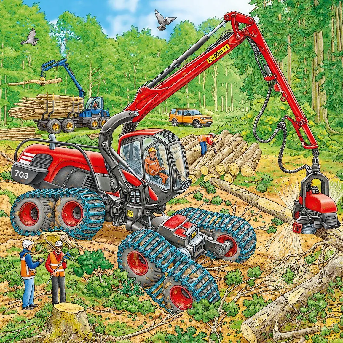 Bild: 4005556080120 | Große Maschinen. Puzzle 3 x 49 Teile | Spiel | 08012 | Deutsch | 2017