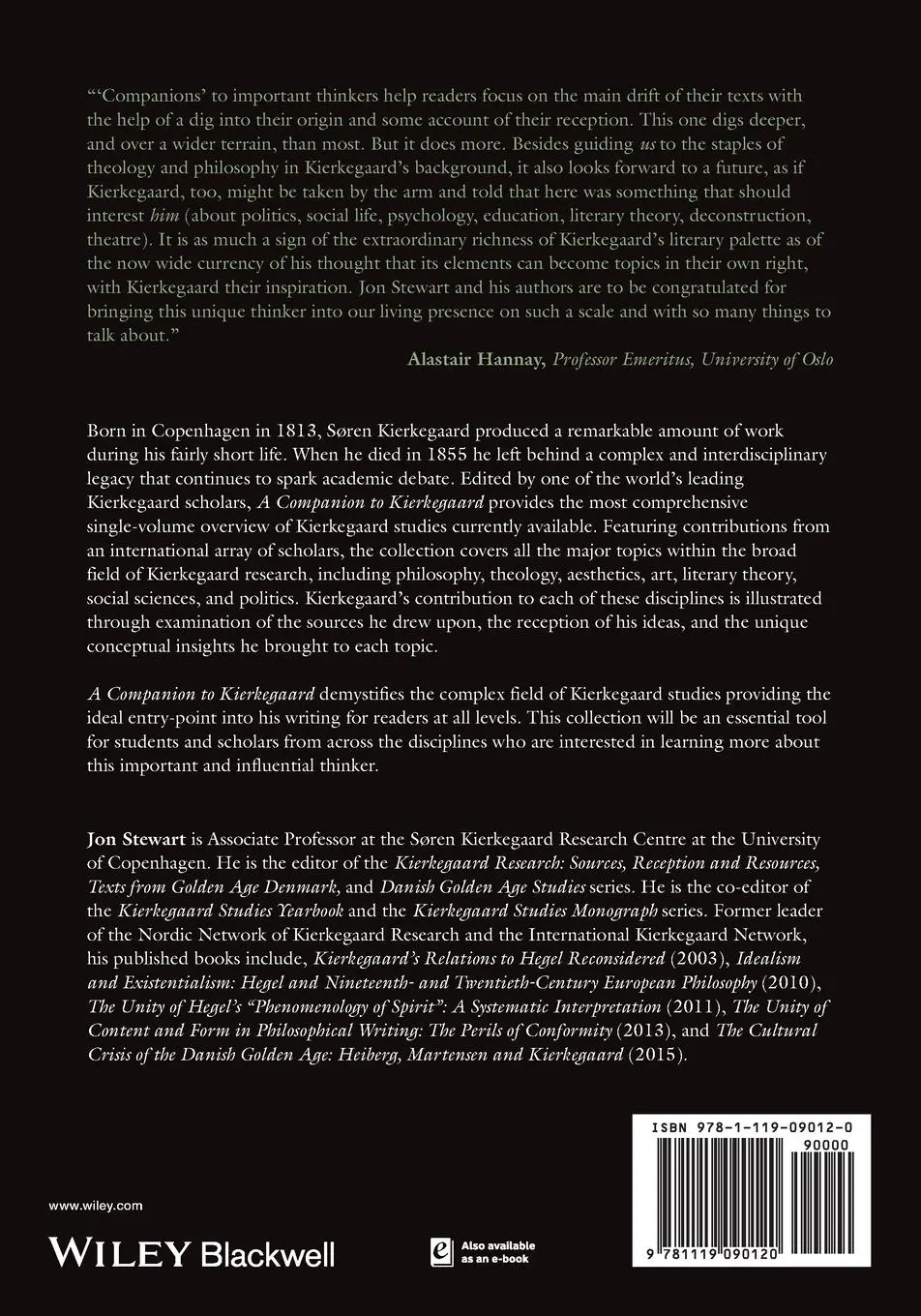 Rückseite: 9781119090120 | A Companion to Kierkegaard | Jon Stewart | Taschenbuch | 544 S. | 2023