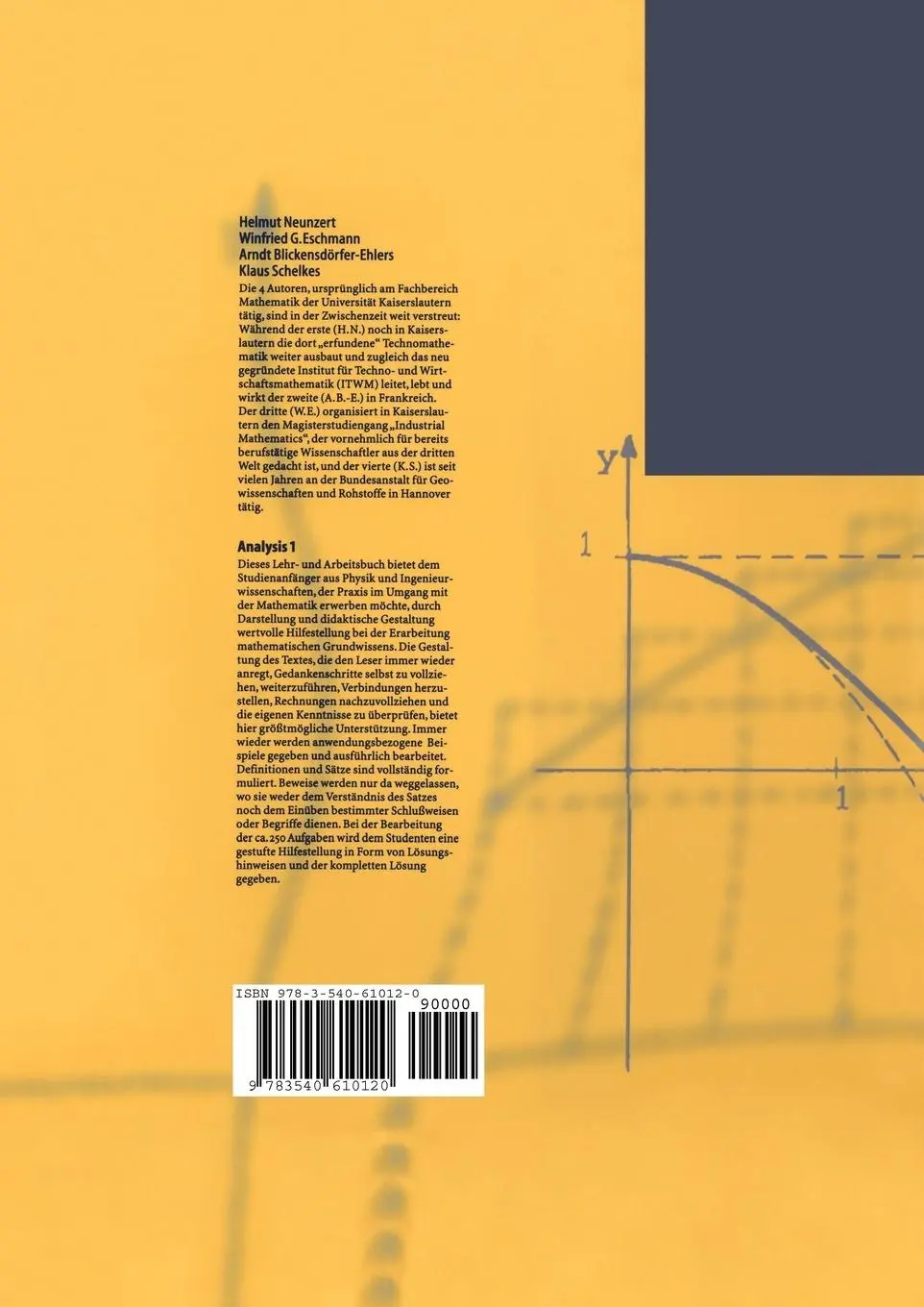 Rückseite: 9783540610120 | Analysis 1 | Ein Lehr- und Arbeitsbuch für Studienanfänger | Buch