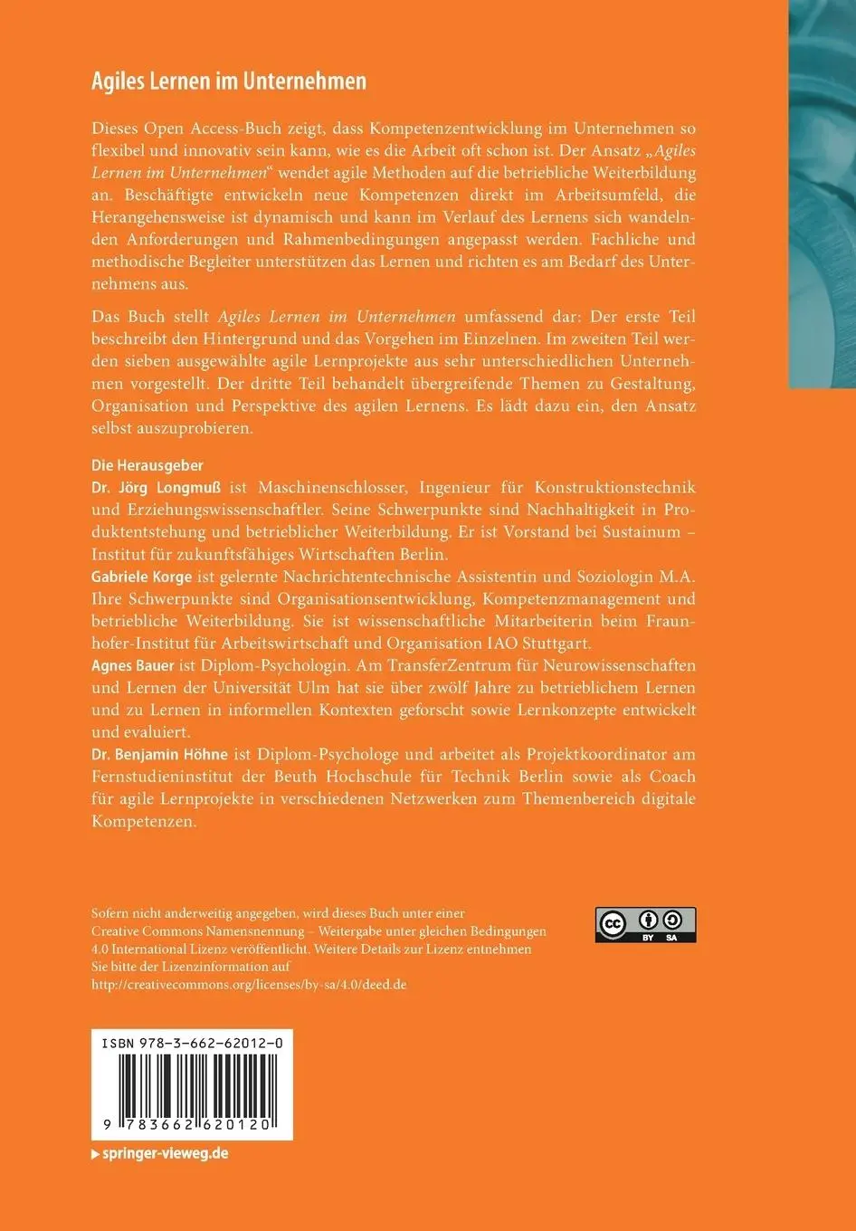 Rückseite: 9783662620120 | Agiles Lernen im Unternehmen | Jörg Longmuß (u. a.) | Taschenbuch