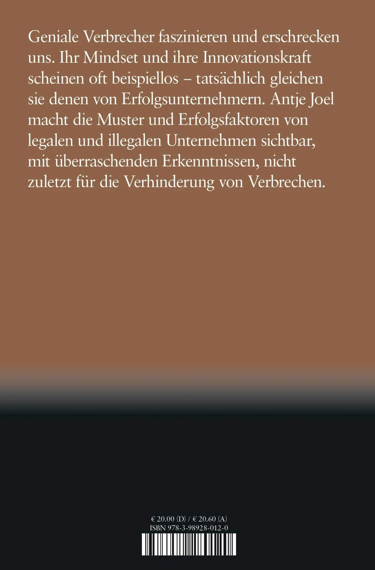 Rückseite: 9783989280120 | Kriminell? | Die dunkle Seite der Innovation brand eins books | Joel