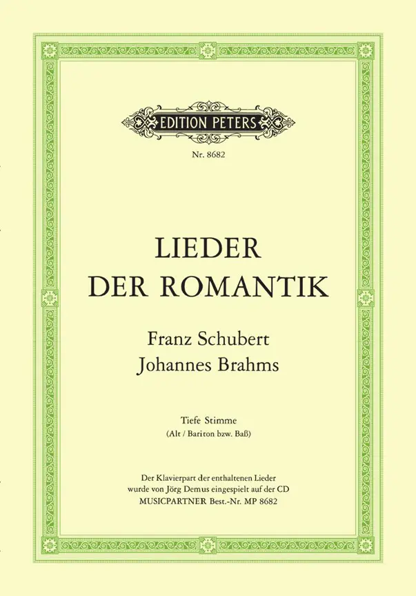 Cover: 9790014070120 | Lieder Der Romantik | Tiefe Stimme, Klavier | Buch | Edition Peters