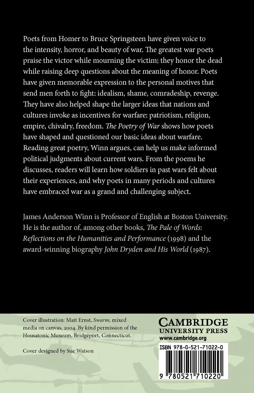 Rückseite: 9780521710220 | The Poetry of War | James Anderson Winn | Taschenbuch | Englisch