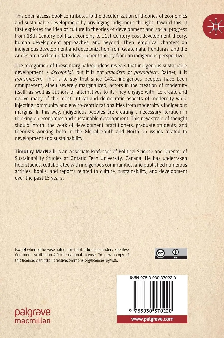 Rückseite: 9783030370220 | Indigenous Cultures and Sustainable Development in Latin America | ix