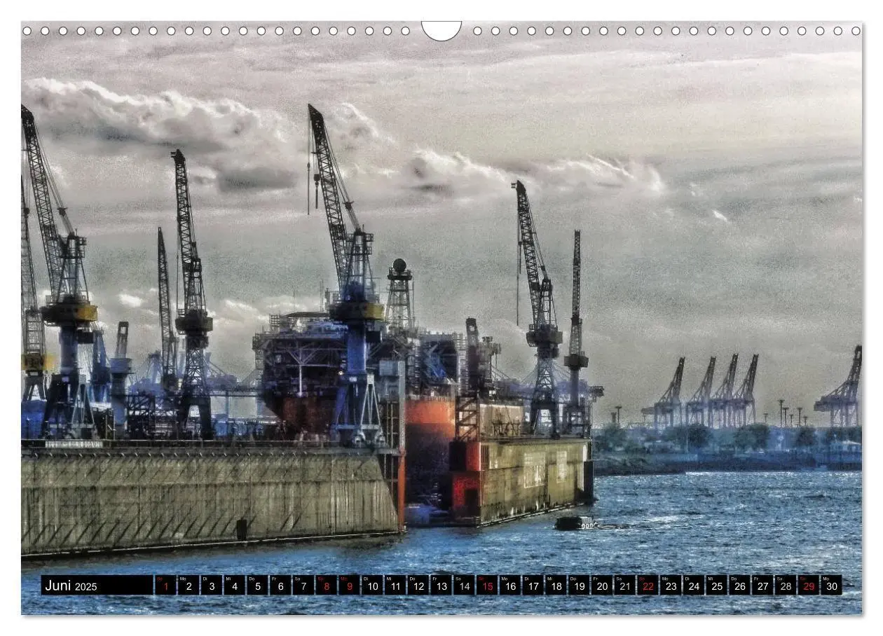 Bild: 9783435690220 | Faszination Hafen - Hamburg (Wandkalender 2025 DIN A3 quer),...