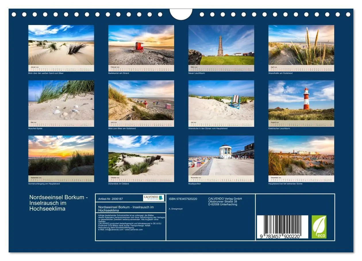 Bild: 9783457920220 | Nordseeinsel Borkum - Inselrausch im Hochseeklima (Wandkalender...