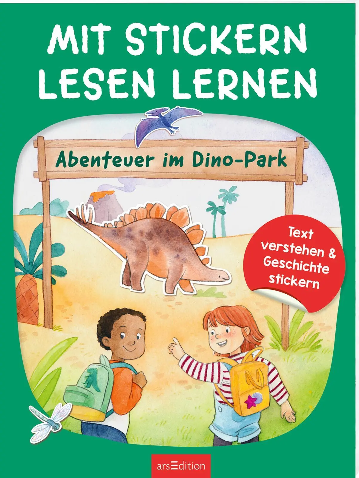 Cover: 9783845860220 | Mit Stickern Lesen lernen - Abenteuer im Dino-Park | Annette Moser
