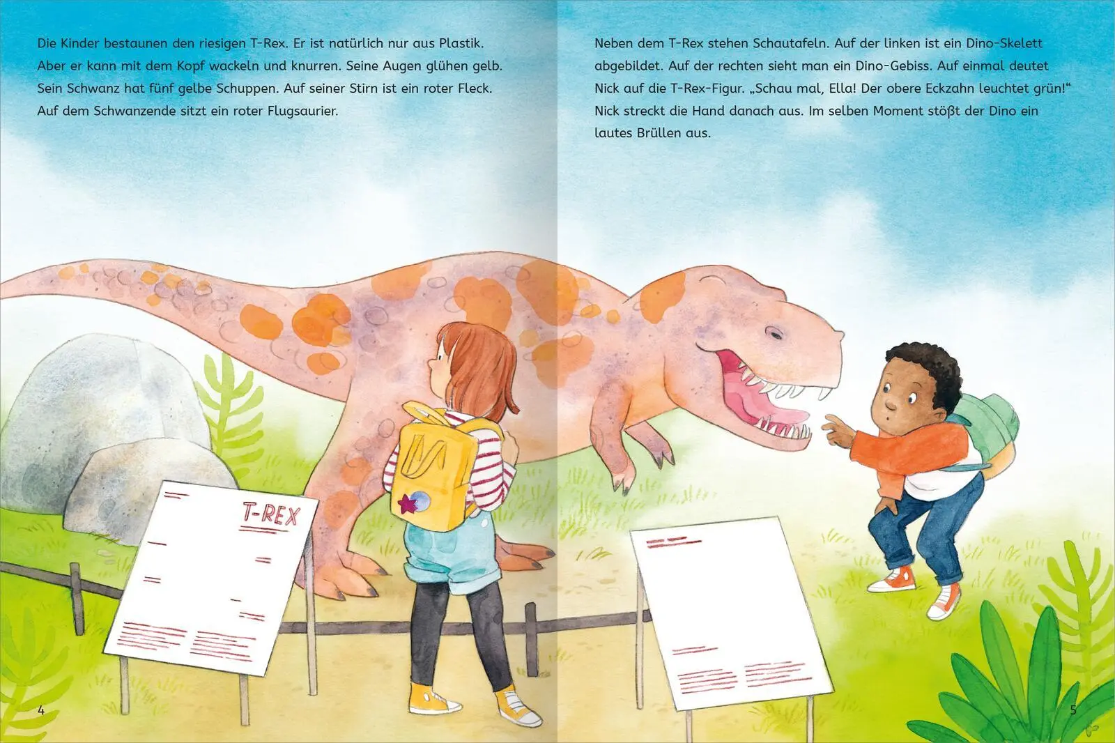 Bild: 9783845860220 | Mit Stickern Lesen lernen - Abenteuer im Dino-Park | Annette Moser