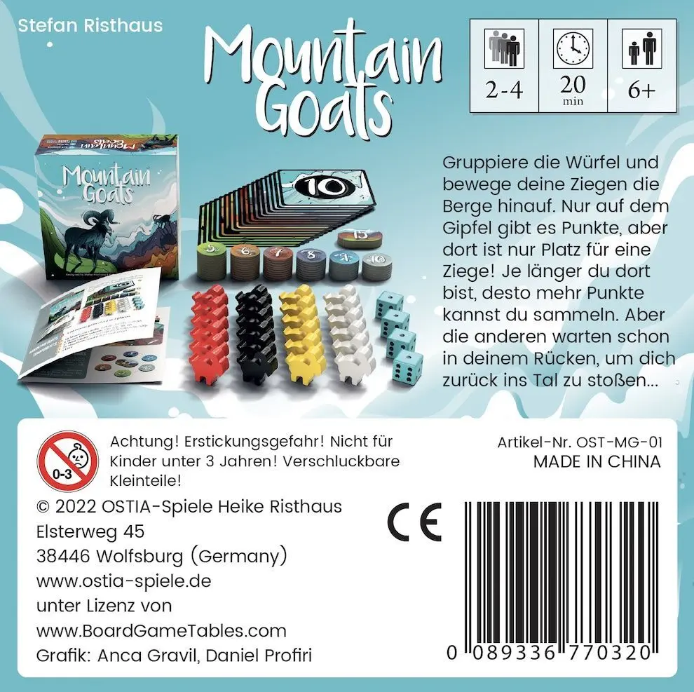 Bild: 89336770320 | Mountain Goats | Stefan Risthaus | Spiel | In Spielebox | 612-1360