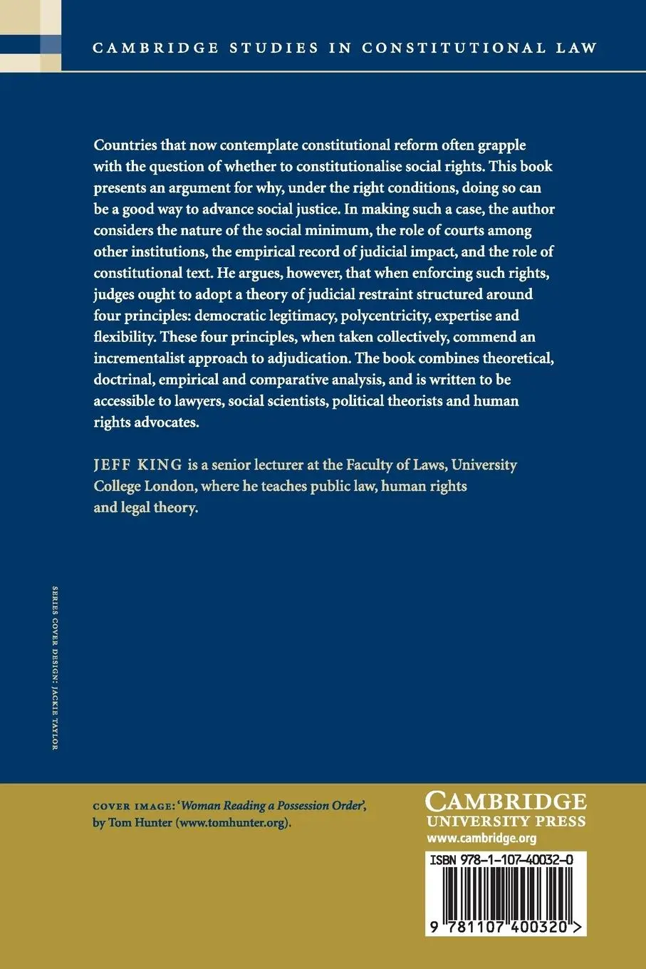 Rückseite: 9781107400320 | Judging Social Rights | Jeff King | Taschenbuch | Englisch | 2015