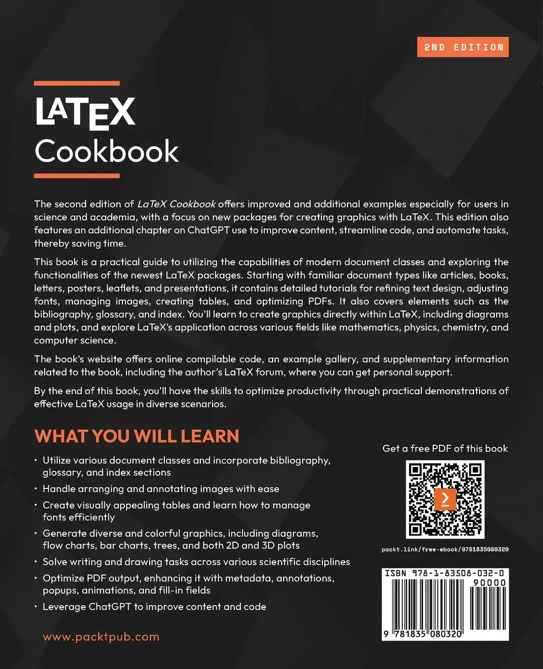 Rückseite: 9781835080320 | LaTeX Cookbook - Second Edition | Stefan Kottwitz | Taschenbuch | 2024