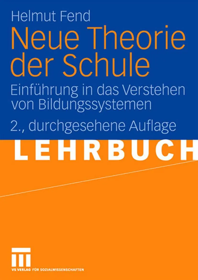 Cover: 9783531160320 | Neue Theorie der Schule | Helmut Fend | Taschenbuch | ix | Deutsch