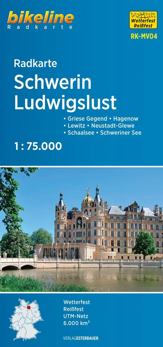 Cover: 9783711100320 | Radkarte Schwerin Ludwigslust (RK-MV04) | Esterbauer Verlag | Deutsch