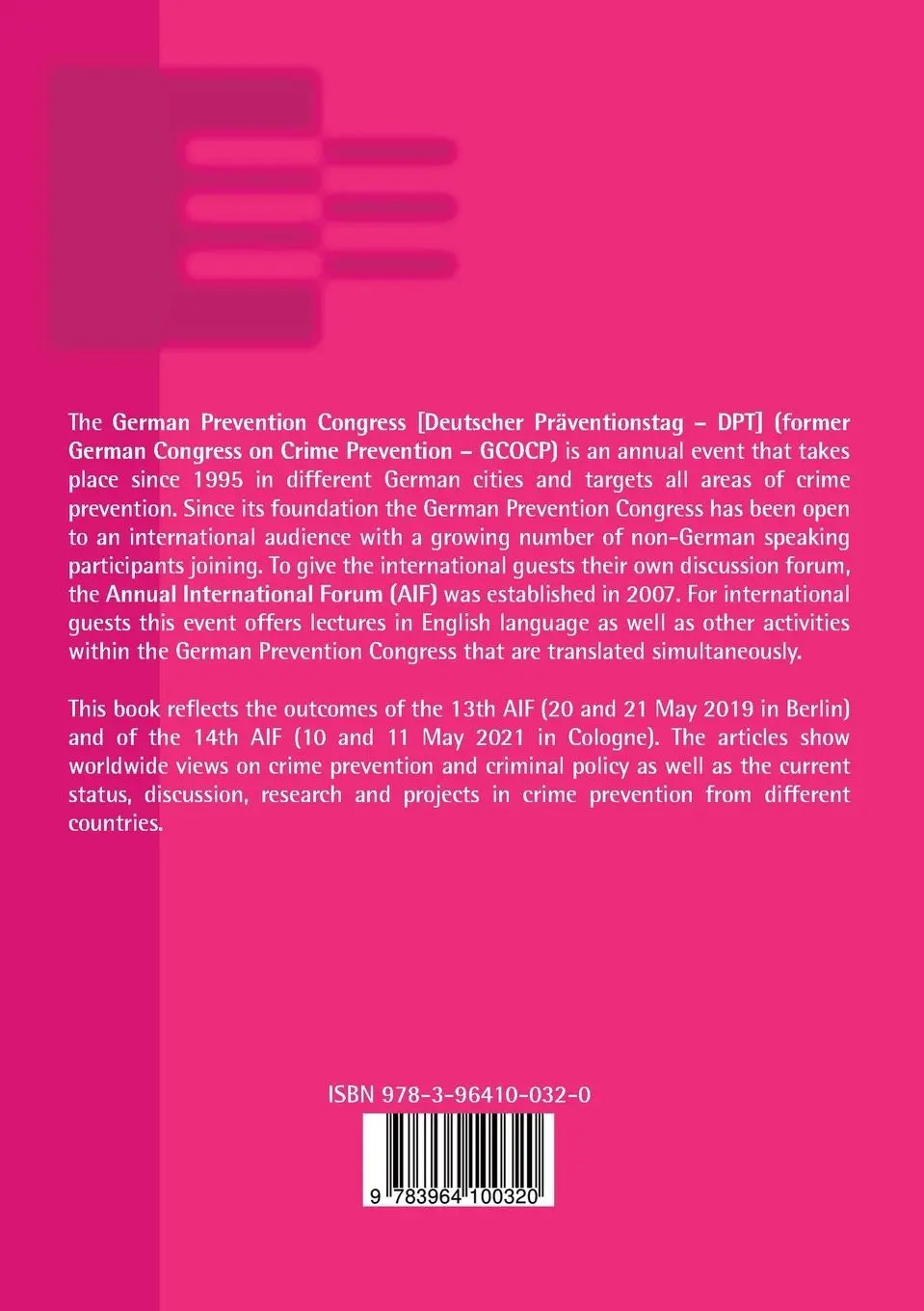 Rückseite: 9783964100320 | International Perspectives of Crime Prevention 12 | Taschenbuch | 2023