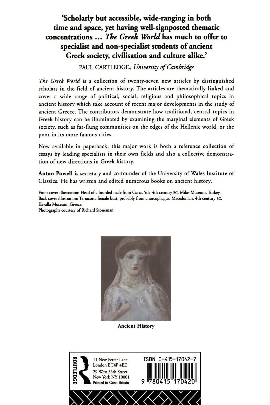 Rückseite: 9780415170420 | The Greek World | Anton Powell | Taschenbuch | Englisch | 1997