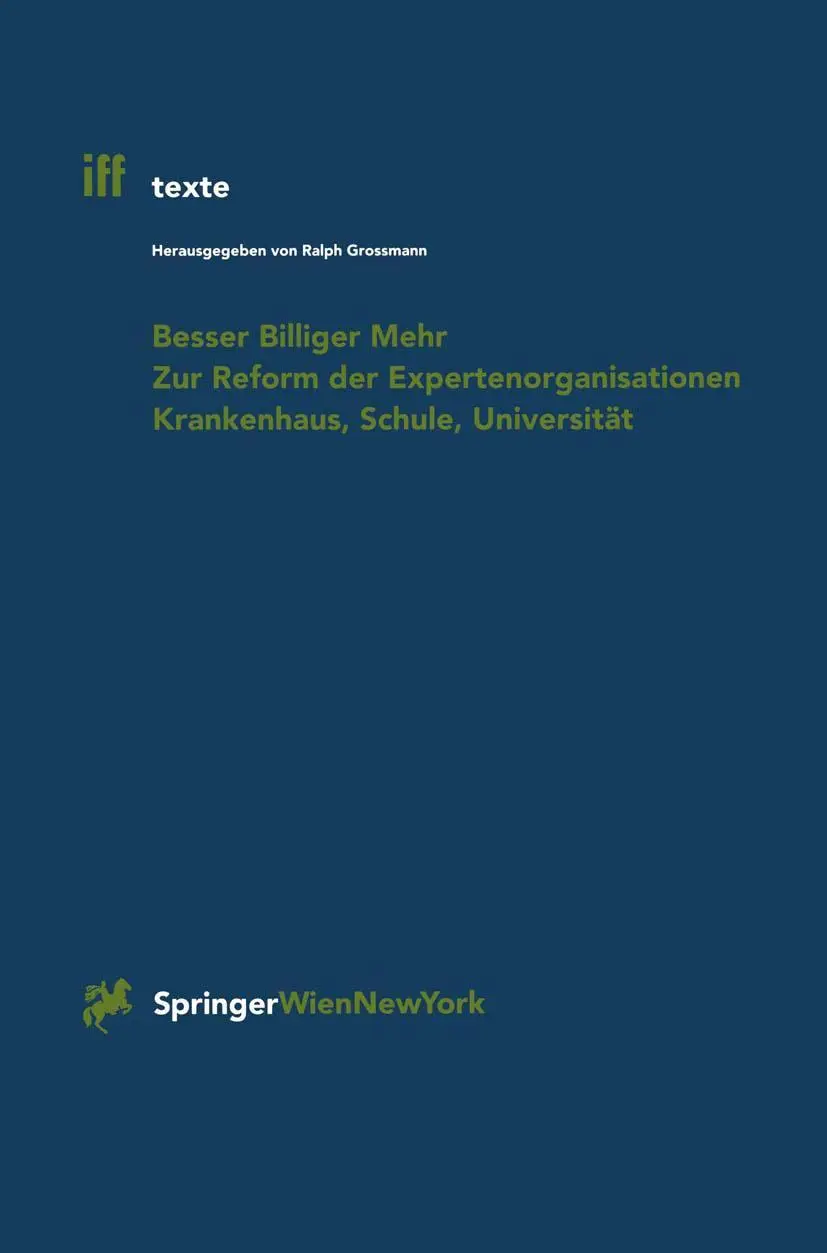 Cover: 9783211830420 | Besser Billiger Mehr | Ralph Grossmann | Taschenbuch | 127 S. | 1997