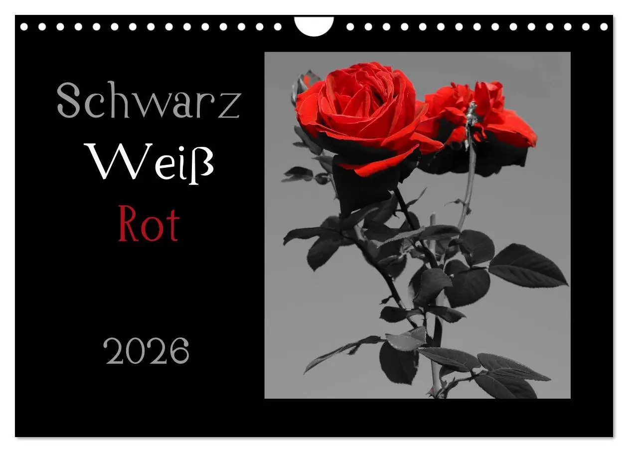 Cover: 9783516230420 | Schwarz-Weiß-Rot (Wandkalender 2026 DIN A4 quer), CALVENDO...