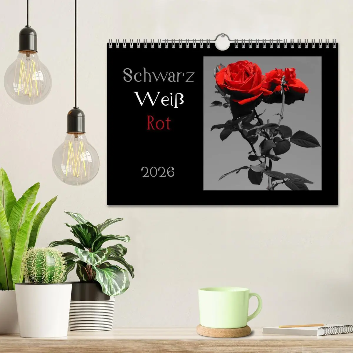 Bild: 9783516230420 | Schwarz-Weiß-Rot (Wandkalender 2026 DIN A4 quer), CALVENDO...
