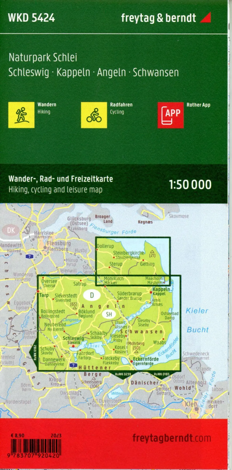 Bild: 9783707920420 | Naturpark Schlei, Wander-, Rad- und Freizeitkarte 1:50.000, freytag...