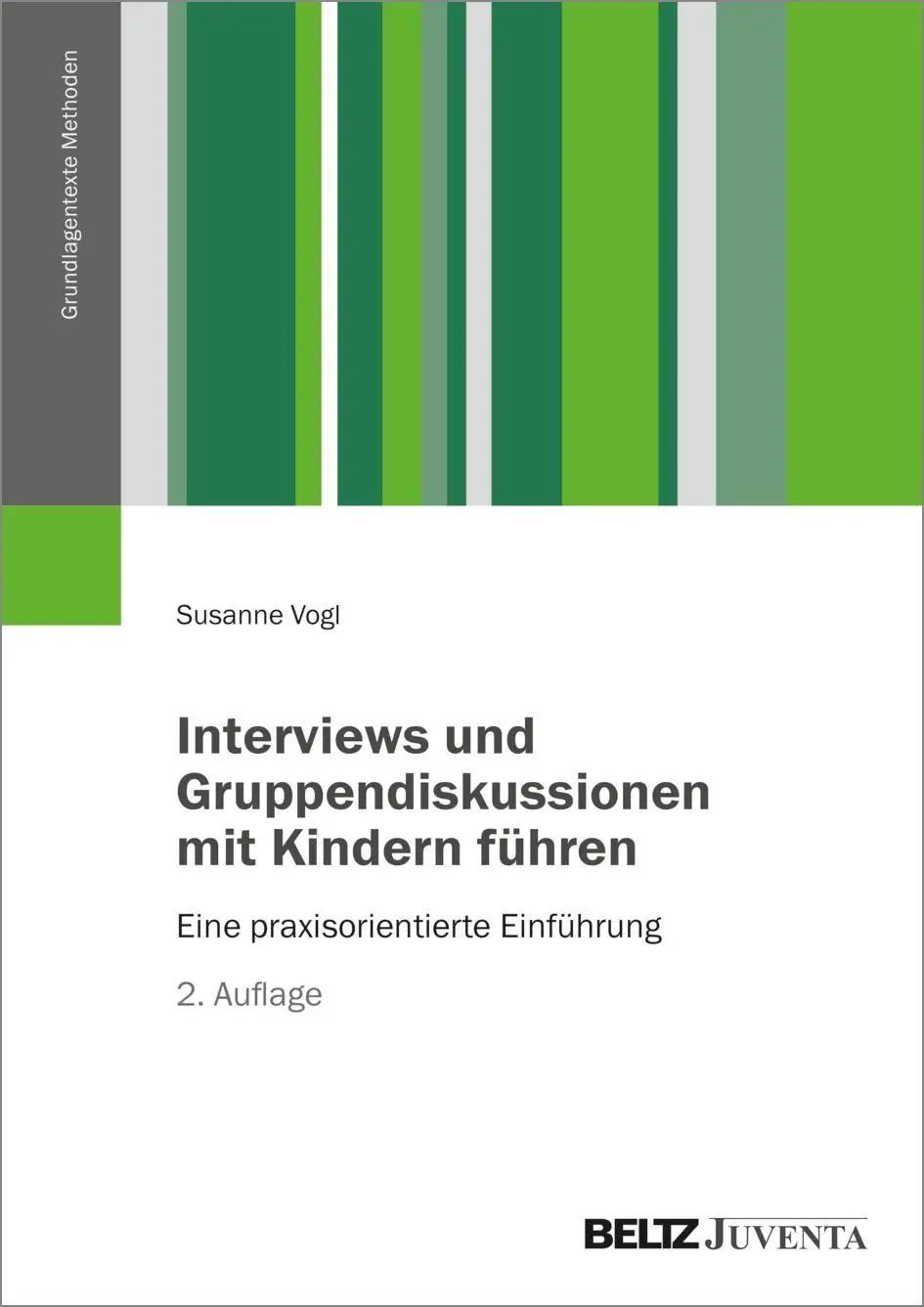 Cover: 9783779990420 | Interviews und Gruppendiskussionen mit Kindern führen | Susanne Vogl