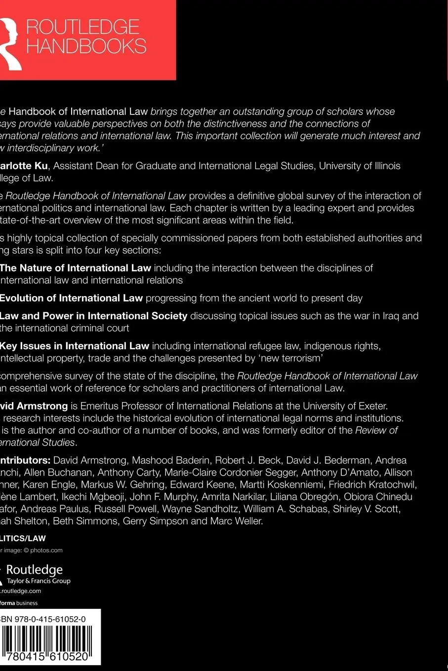 Rückseite: 9780415610520 | Routledge Handbook of International Law | David Armstrong | Buch