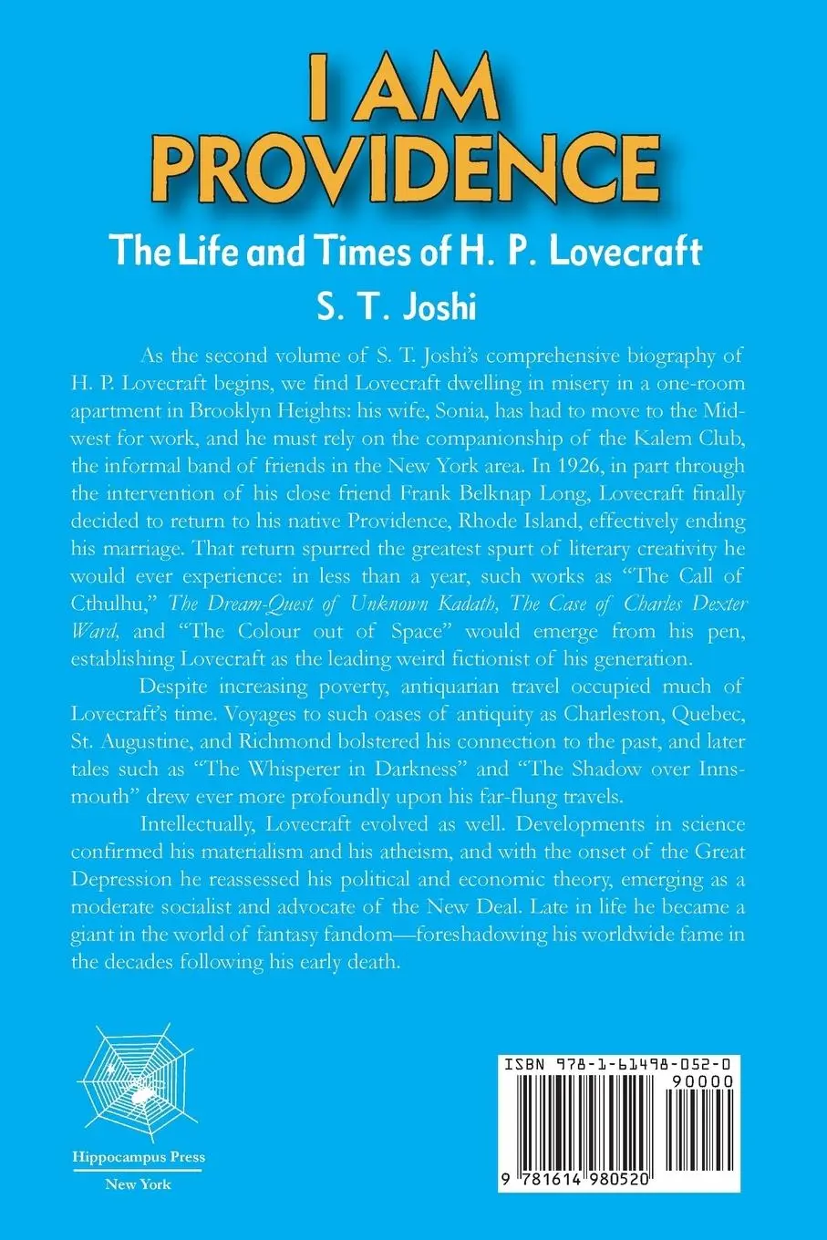 Rückseite: 9781614980520 | I Am Providence | The Life and Times of H. P. Lovecraft, Volume 2