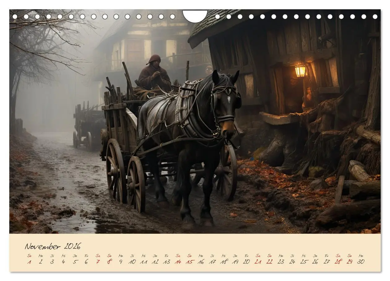 Bild: 9783457370520 | Jahreszeiten im Mittelalter (Wandkalender 2026 DIN A4 quer),...