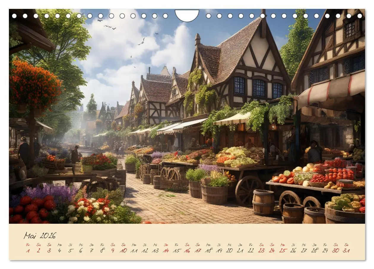 Bild: 9783457370520 | Jahreszeiten im Mittelalter (Wandkalender 2026 DIN A4 quer),...