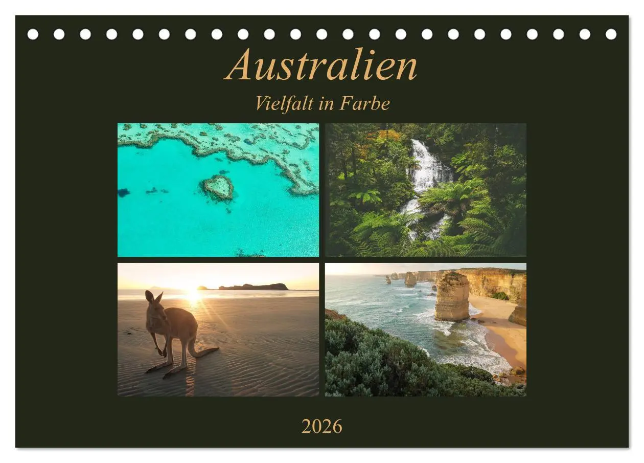 Cover: 9783516150520 | Australien - Farbige Vielfalt (Tischkalender 2026 DIN A5 quer),...