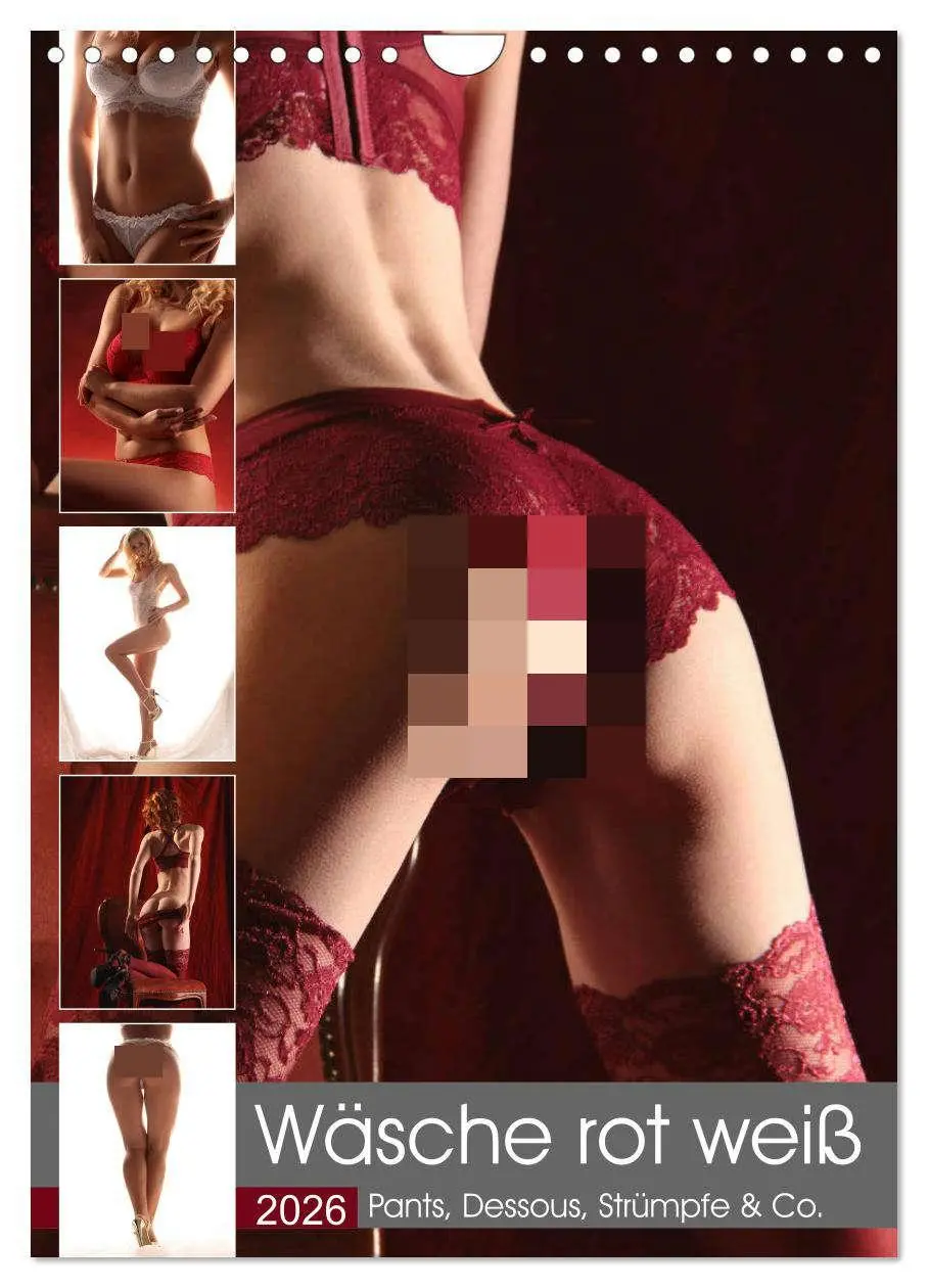 Cover: 9783516390520 | Wäsche rot weiß (Wandkalender 2026 DIN A4 hoch), CALVENDO...