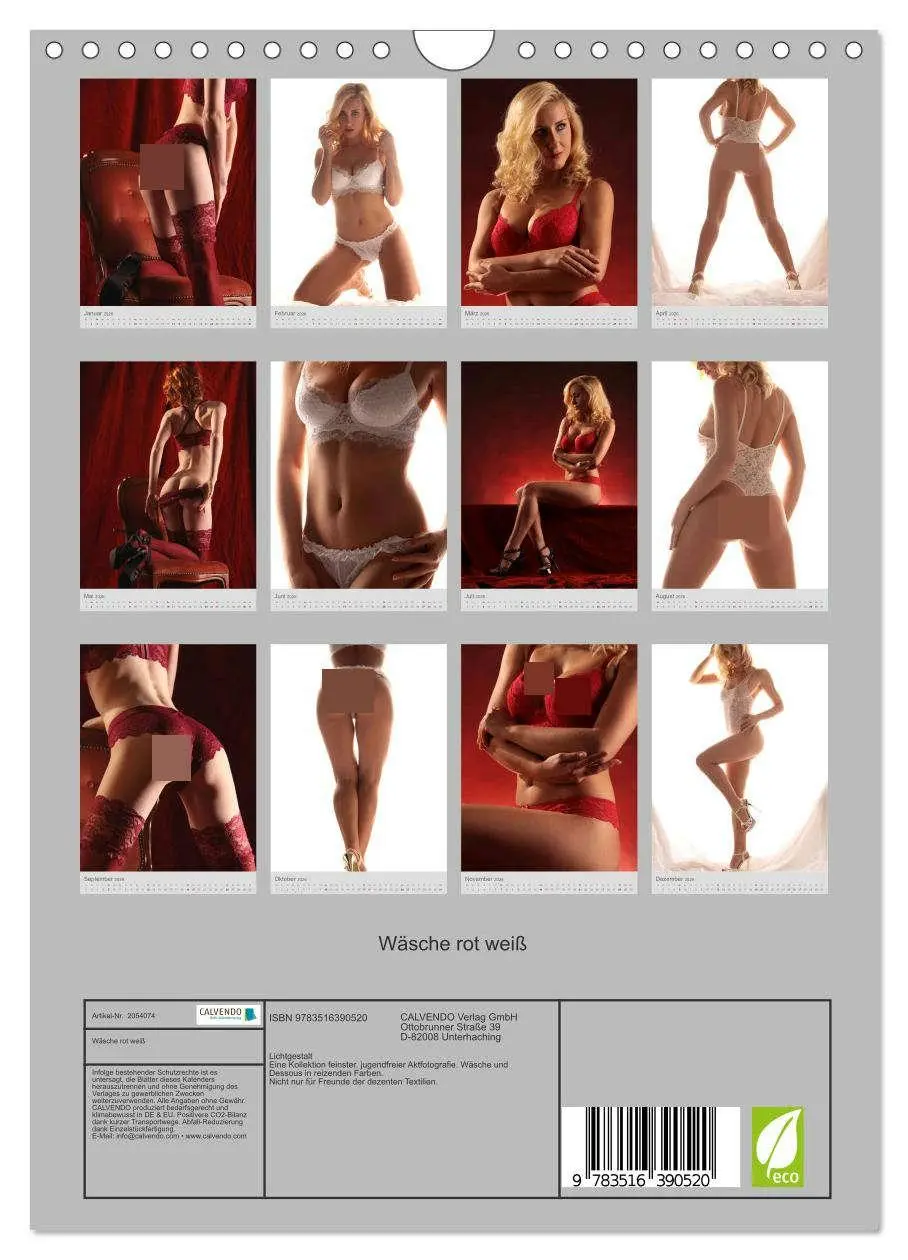 Bild: 9783516390520 | Wäsche rot weiß (Wandkalender 2026 DIN A4 hoch), CALVENDO...