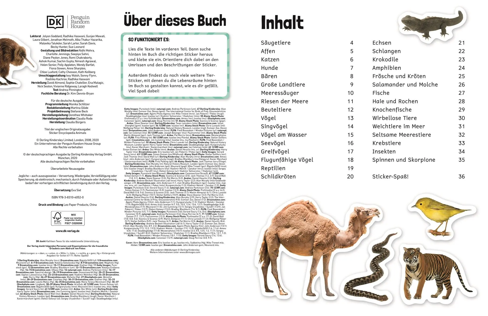 Bild: 9783831040520 | Sticker-Lexikon. Tiere | Mit über 600 Stickern für Kinder ab 4 Jahren