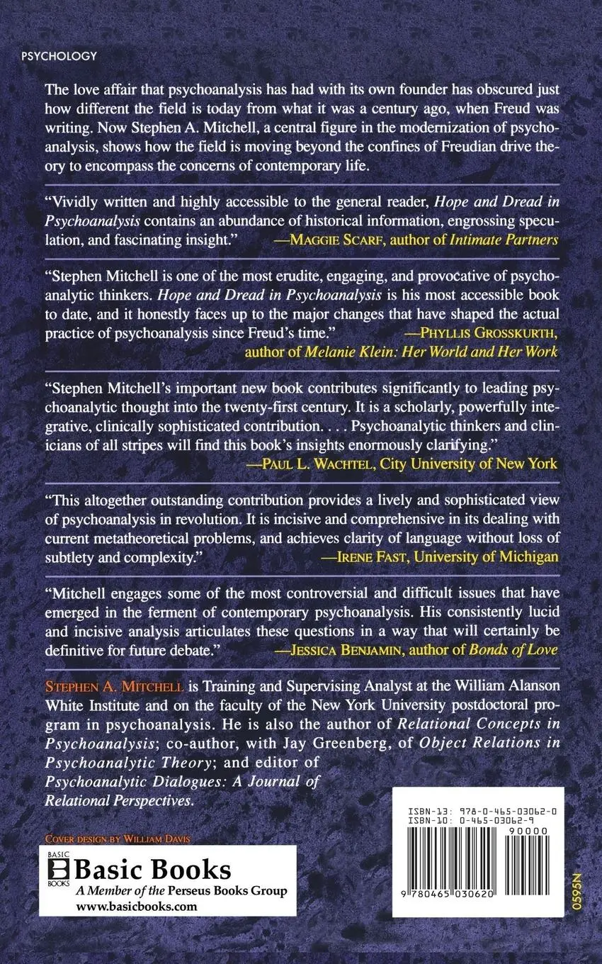 Rückseite: 9780465030620 | Hope and Dread in Psychoanalysis | Stephen A. Mitchell | Taschenbuch
