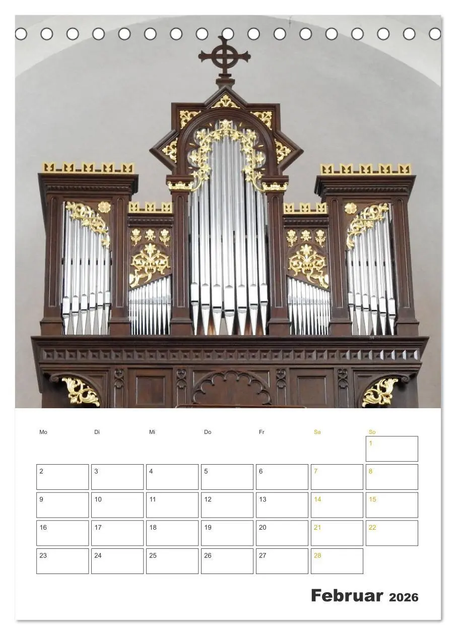Bild: 9783516380620 | Orgeln zum Verlieben! (Tischkalender 2026 DIN A5 hoch), CALVENDO...