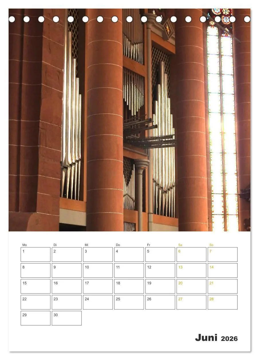 Bild: 9783516380620 | Orgeln zum Verlieben! (Tischkalender 2026 DIN A5 hoch), CALVENDO...