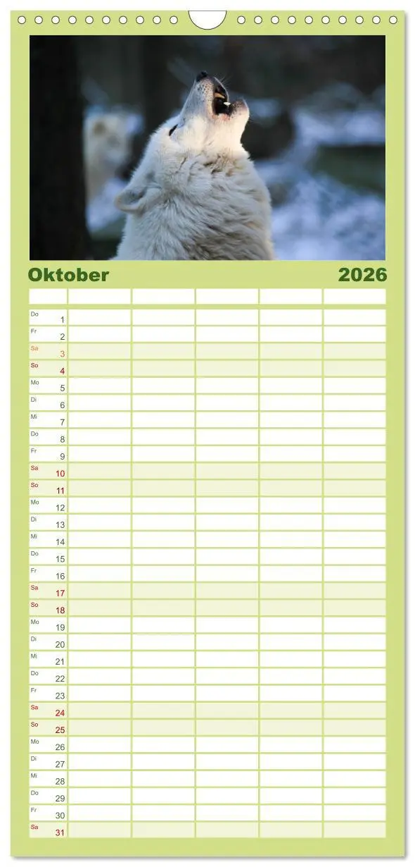 Bild: 9783516520620 | Familienplaner 2026 - Tierkalender 2026 mit 5 Spalten...